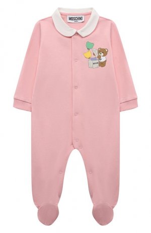 Хлопковая пижама Moschino. Цвет: розовый