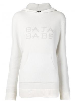 Knitted logo hoodie Baja East. Цвет: белый