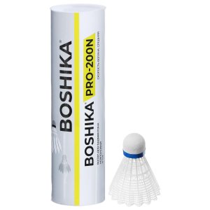 Набор воланов для бадминтона boshika pro-200n, 6 шт., цвет белый