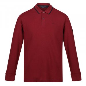 Мужская рубашка-поло с длинными рукавами Leonzo Syrah Red REGATTA, цвет rojo Regatta