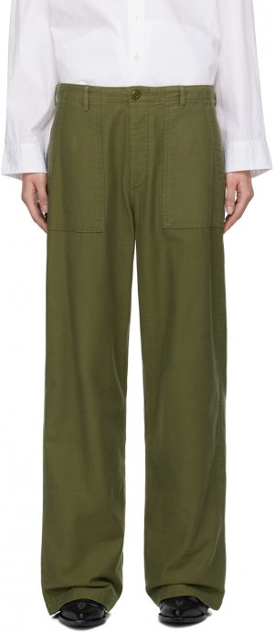 Зеленые брюки в стиле милитари R13