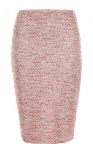 Твидовая юбка-карандаш St. John. Цвет: розовый