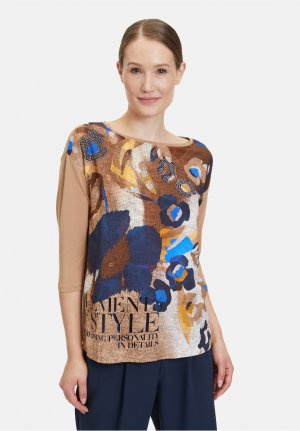 Рубашка с длинным рукавом MIT AUFDRUCK , цвет camel dark blue Betty Barclay