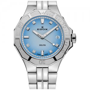 Наручные часы Delfin 53020 3M BUCND Edox. Цвет: синий