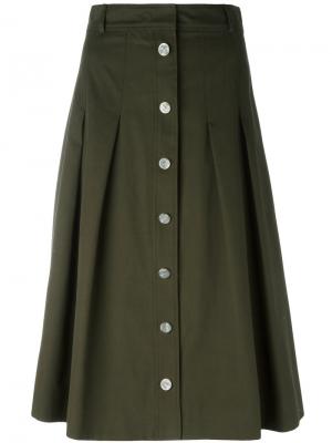 A-line button skirt Vanessa Seward. Цвет: зелёный