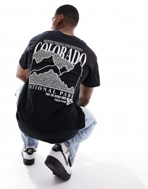 Черная футболка с рисунком Colorado New Look. Цвет: черный