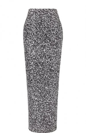 Плиссированная юбка-карандаш с принтом Solace London. Цвет: чёрно-белый