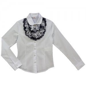 Блузка школьная для девочки (Размер: 116), арт. 13487, цвет BADI JUNIOR. Цвет: белый