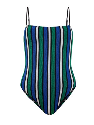 Слитный купальный костюм с открытой спинкой MC2 SAINT BARTH. Цвет: мульти
