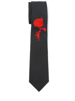 Шелковый галстук Alexander McQueen. Цвет: черный