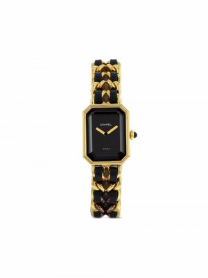 Наручные часы Première pre-owned 26 мм 1990-х годов Chanel. Цвет: черный