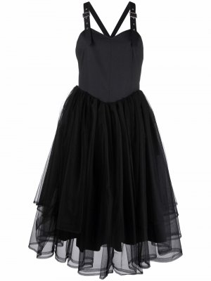 Tulle panel midi dress Comme Des Garçons Noir Kei Ninomiya. Цвет: черный