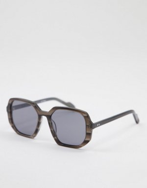 Женские квадратные солнцезащитные очки в серой оправе с мраморным дизайном Spitifre Cut Twenty Nine-Серый Spitfire