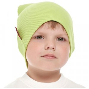 Шапка бини , размер 42, зеленый lucky child. Цвет: зеленый