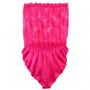 Боди Victoria's Secret VS Archives Silk Strapless Teddy, ярко-розовый Victoria's