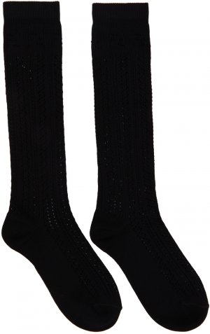 Черные хлопковые носки макраме Fendi