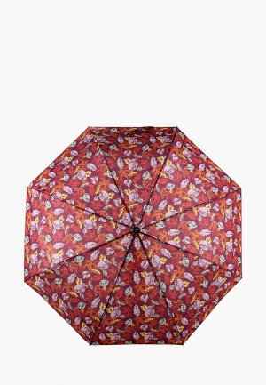 Зонт складной Zemsa. Цвет: бордовый