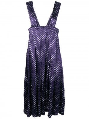 Плиссированное платье-сарафан Comme Des Garçons. Цвет: синий