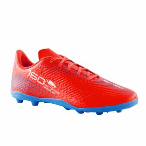 Детские футбольные кроссовки AG/FG со шнурками - 160 красный KIPSTA, цвет rot Kipsta