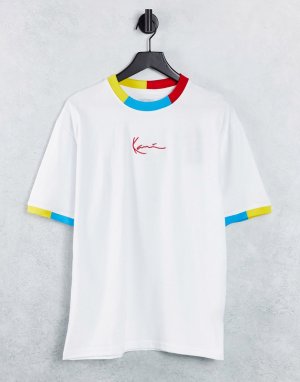 Белая футболка с маленьким логотипом -Белый Karl Kani