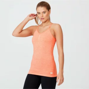 Майка женская Shape seamless vest оранжевая S MyProtein. Цвет: оранжевый