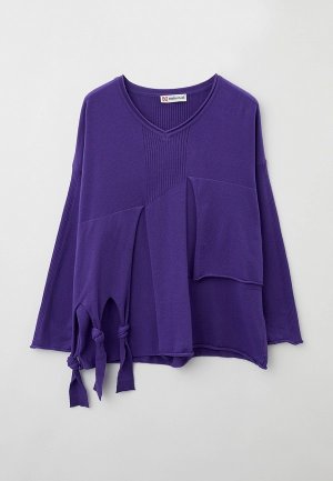Пуловер Naturaxl. Цвет: фиолетовый