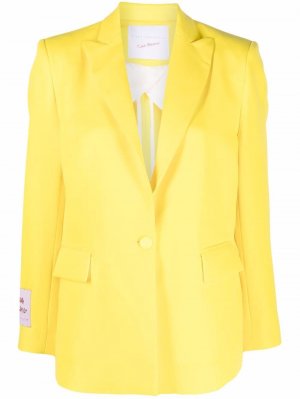 Single-breasted tailored blazer Giada Benincasa. Цвет: желтый