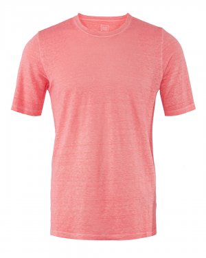 Базовая футболка 120% lino. Цвет: розовый