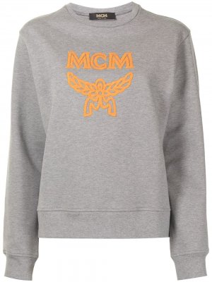 Толстовка с логотипом MCM. Цвет: серый