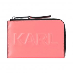 Картхолдер K/karl Seven Emboss Zip, розовый Karl Lagerfeld