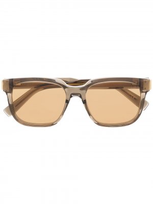 Солнцезащитные очки в квадратной оправе Dunhill. Цвет: коричневый