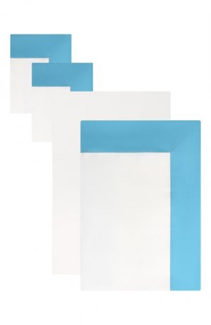 Комплект постельного белья Bold Frette. Цвет: голубой