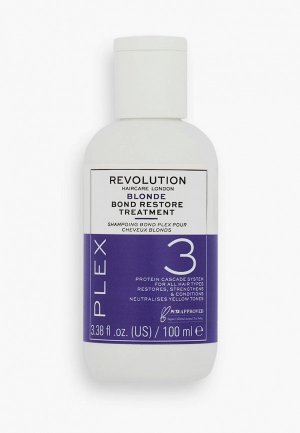 Маска для волос Revolution Haircare Blonde Plex 3 Bond Restore Treatment, 100 мл. Цвет: прозрачный