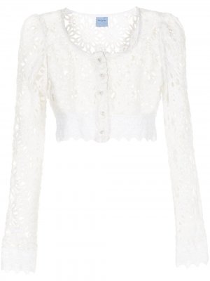 Блузка Noble с английской вышивкой Macgraw. Цвет: белый