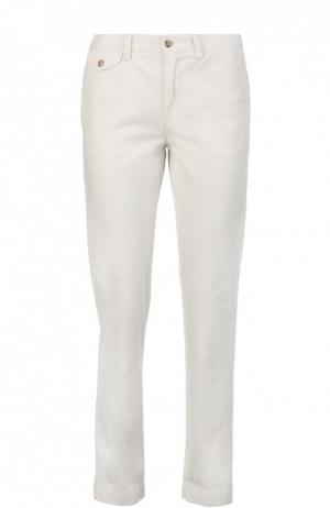 Хлопковые прямые брюки с прорезными карманами Polo Ralph Lauren. Цвет: кремовый