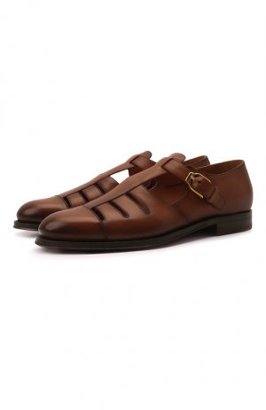 Кожаные сандалии Ralph Lauren. Цвет: коричневый