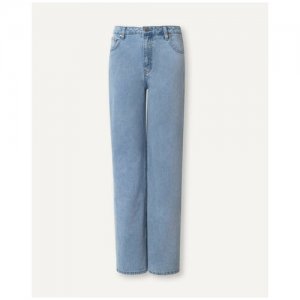 Прямые хлопковые джинсы , цвет Светло-синий, размер 27W/32L INCITY. Цвет: синий