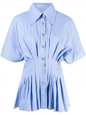 Расклешенная рубашка со складками Palmer//Harding. Цвет: синий
