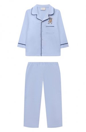 Хлопковая пижама Story Loris. Цвет: голубой