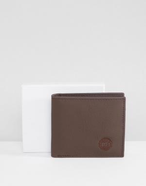 Коричневый матовый бумажник Mi-Pac. Цвет: коричневый