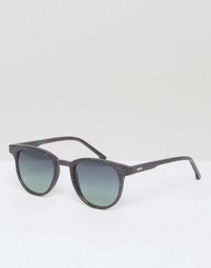 Круглые солнцезащитные очки Devon Neutro Komono. Цвет: черный