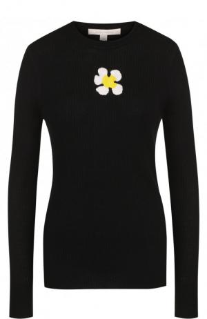 Приталенный шерстяной пуловер с круглым вырезом THE MARC JACOBS. Цвет: черный