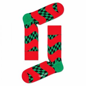 Носки , размер 41-46, красный, мультиколор, зеленый Happy Socks. Цвет: микс/красный/красный-зеленый/зеленый