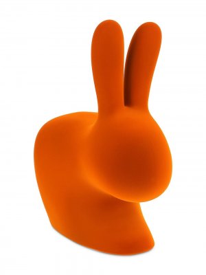 Бархатный стул Rabbit Qeeboo. Цвет: оранжевый