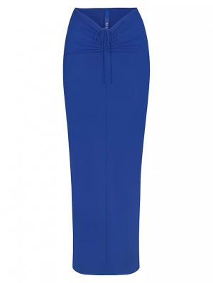 Длинная юбка Soft Lounge со сборками , цвет cobalt Skims