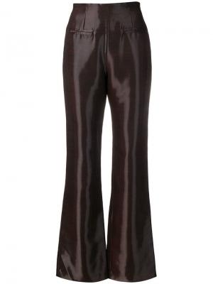 Расклешенные брюки 1990-х годов Jean Louis Scherrer Vintage. Цвет: красный