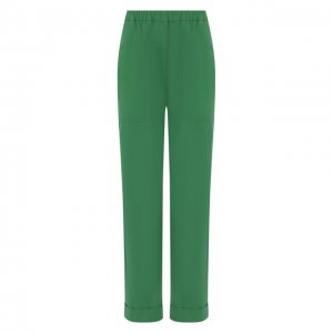 Хлопковые брюки Tela. Цвет: зелёный