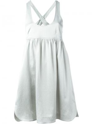 Платье со скрещенными лямками на спине Pascal Millet. Цвет: серый