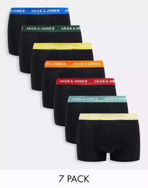 Черные плавки из 7 цветов с разноцветным поясом Jack & Jones