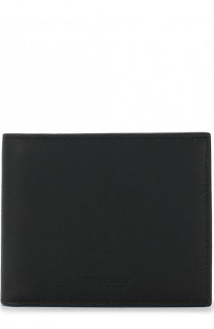 Кожаное портмоне с отделениями для кредитных карт Giorgio Armani. Цвет: чёрный